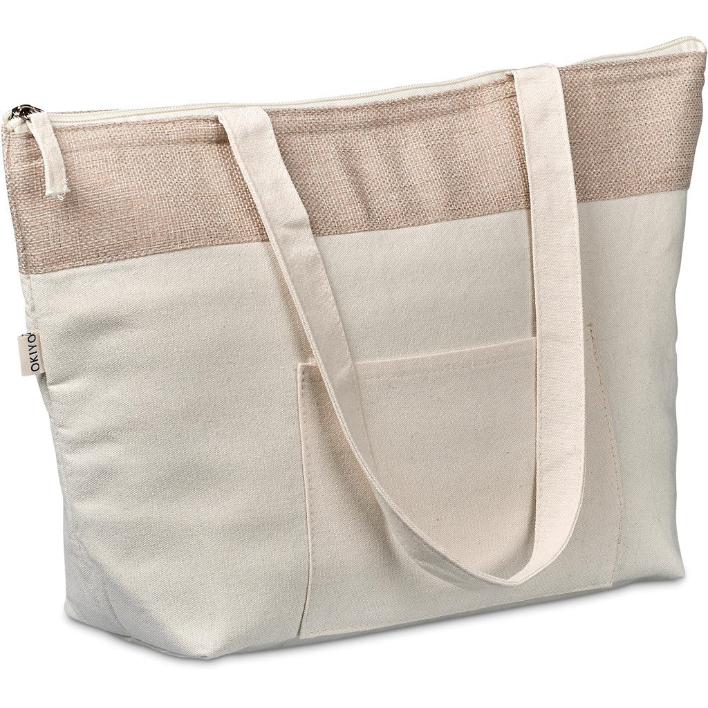 Okiyo Arshi Cotton & Jute 12 Can Lunch Cooler-4