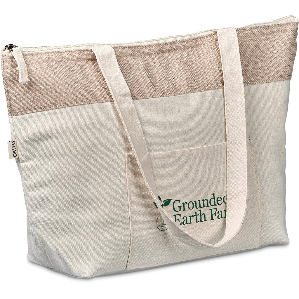 Okiyo Arshi Cotton & Jute 12 Can Lunch Cooler-11