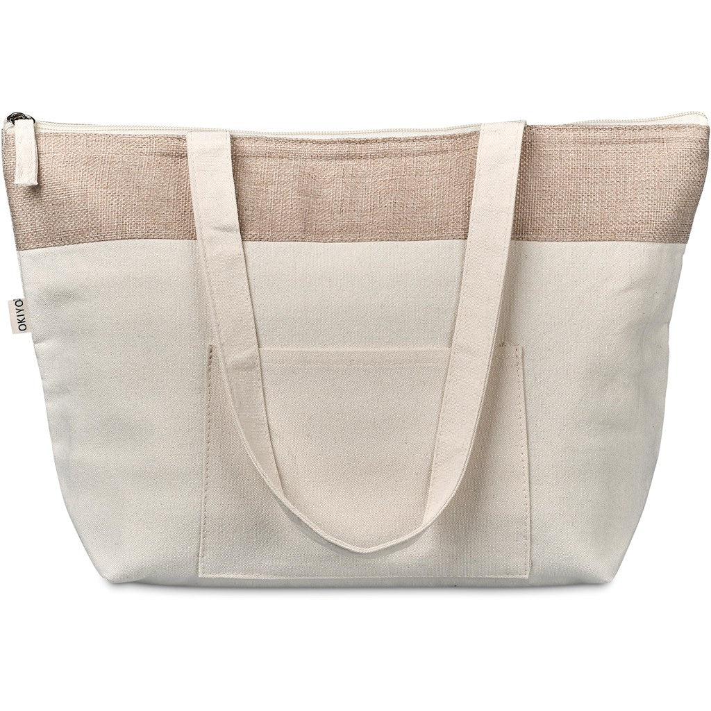 Okiyo Arshi Cotton & Jute 12 Can Lunch Cooler-6