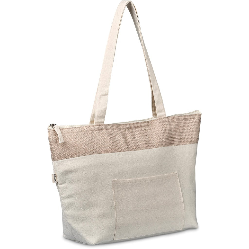 Okiyo Arshi Cotton & Jute 12 Can Lunch Cooler-11