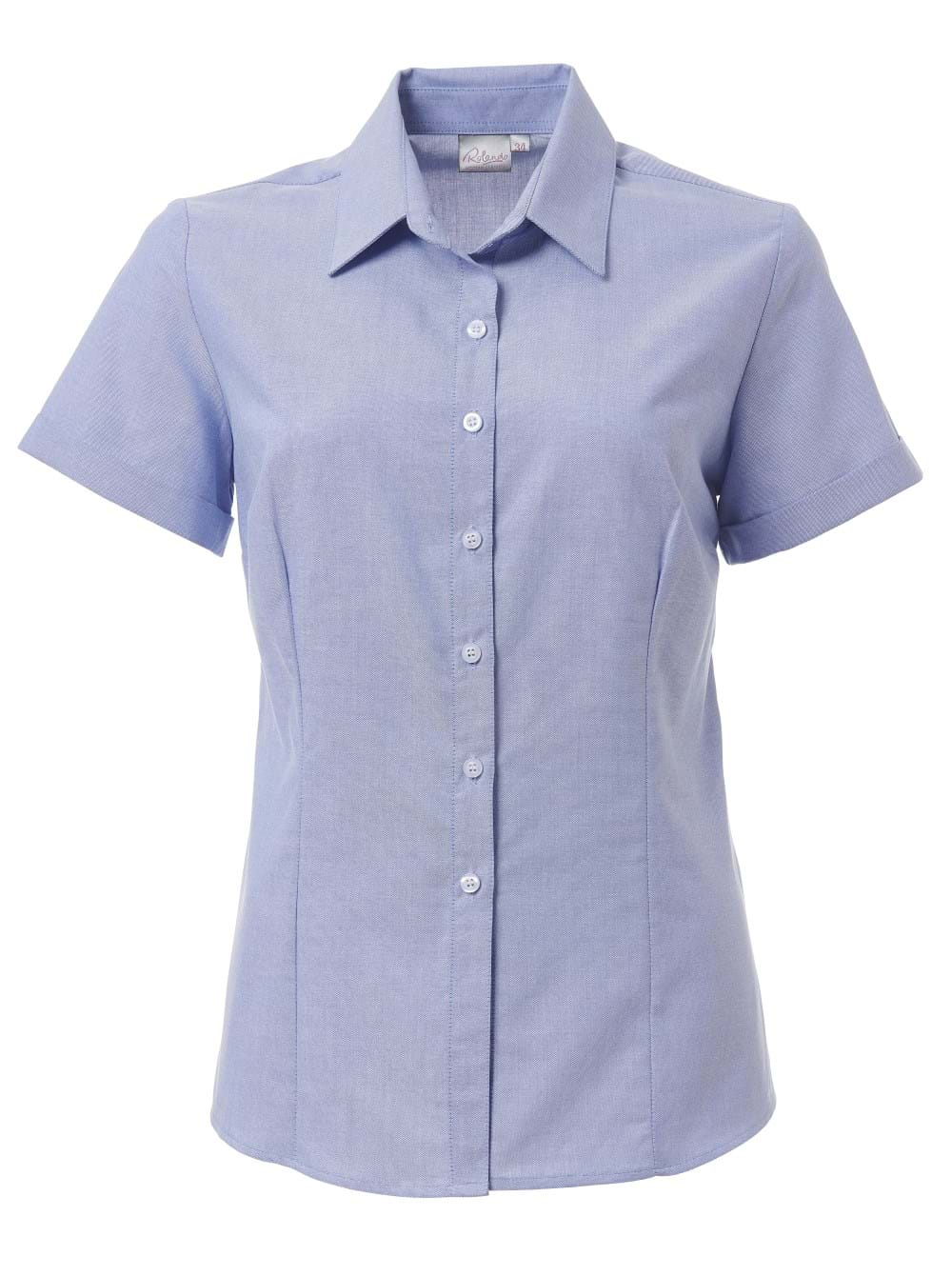 Ladies Oxford K373 S/S Blouse - Blue-0