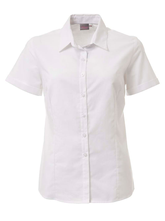 Ladies Oxford K373 S/S Blouse - White-0