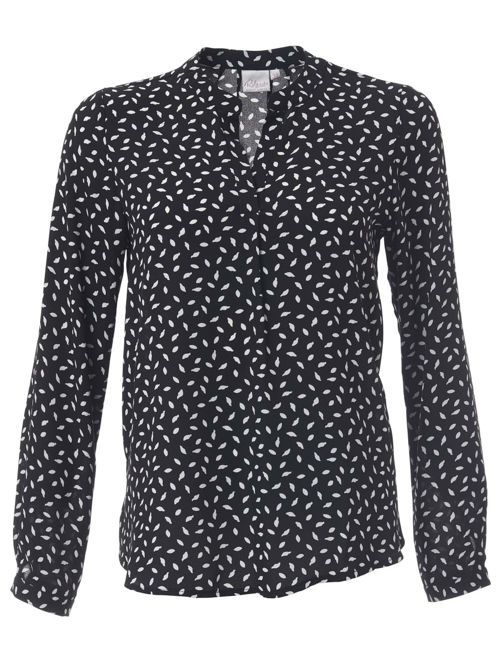 Fleur K229 L/S Blouse - Black/White-0