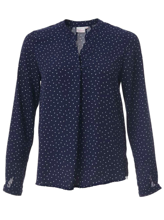 Venice K231 L/S Blouse - Navy/White-0