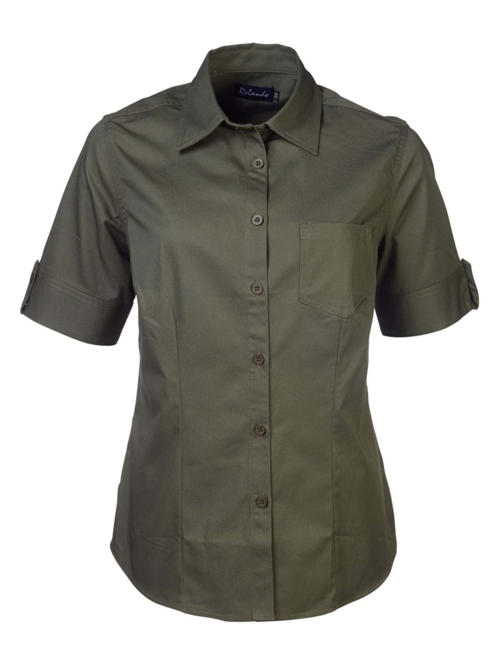 Angelique K207 S/S Blouse - Olive-0