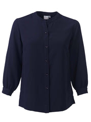 Carey K225 3/4 Sleeve Blouse - French Navy-0