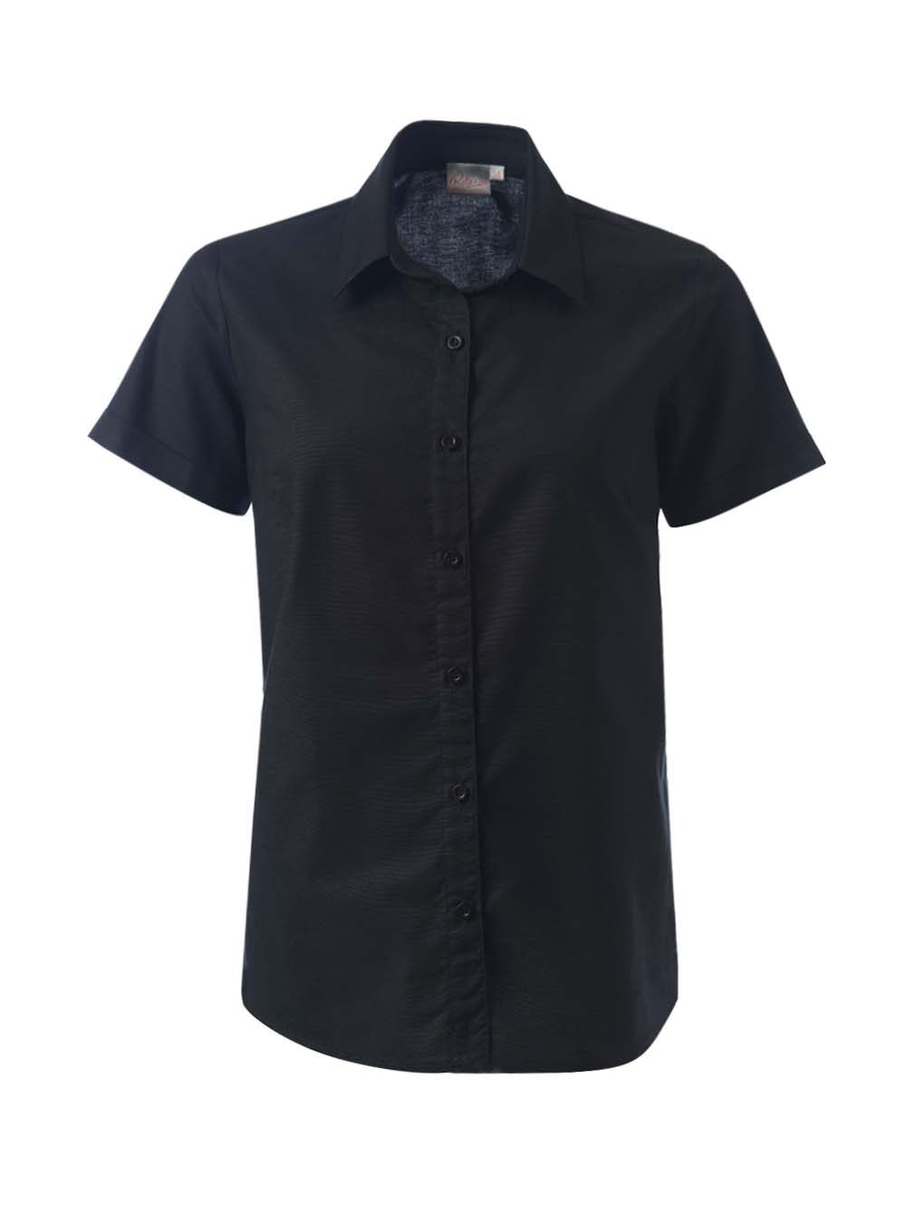 Ladies Tate Oxford K373 S/S Blouse - Black-0