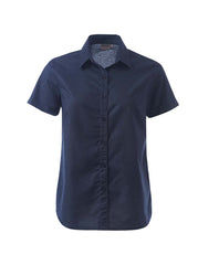 Ladies Tate Oxford K373 S/S Blouse - Navy-0