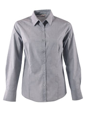 Ladies Ellis K255 L/S Blouse - Silver Grey-0