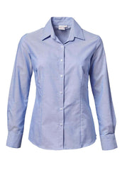 Ladies Oxford K373 L/S Blouse - Blue-0