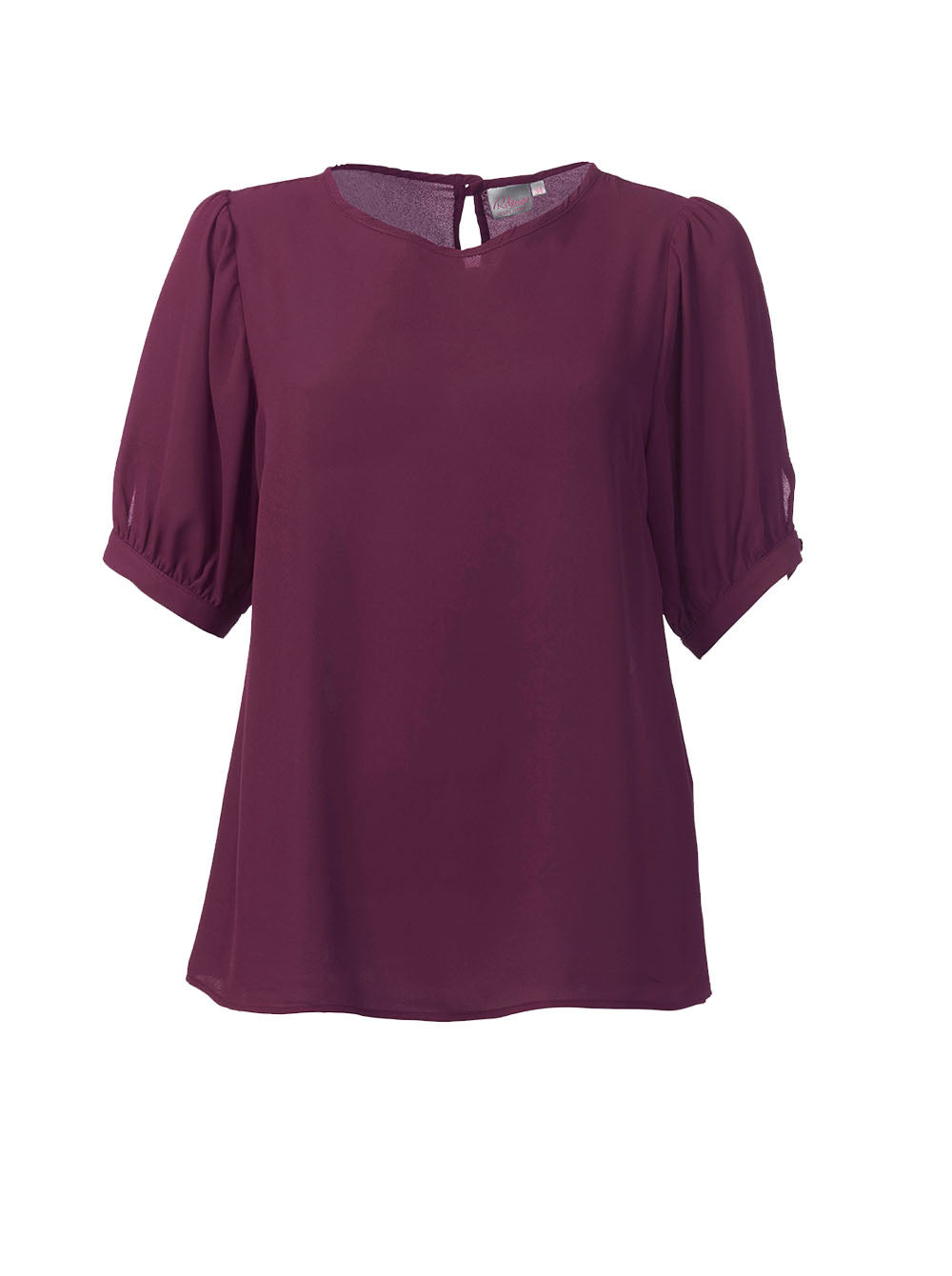 Emily  K261 S/S Blouse -Burgandy-0