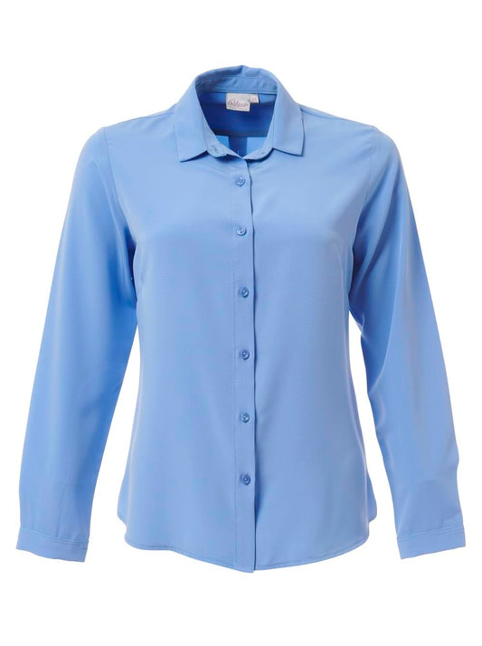 Georgia K225 L/S Blouse - Blue-0