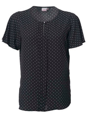 Willow K230 S/S Blouse - Black/White-0