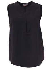 Kaylee K225 S/Less Blouse - Black-0