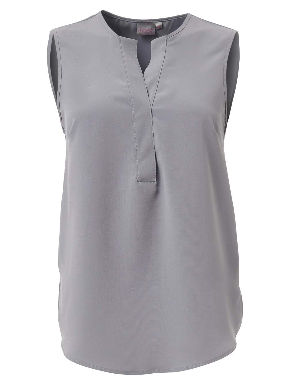 Kaylee K225 S/Less Blouse - Pebble grey-0