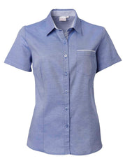 Ladies Miller K243 S/S Blouse - French blue-0