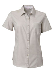 Ladies Miller K243 S/S Blouse - Stone-0