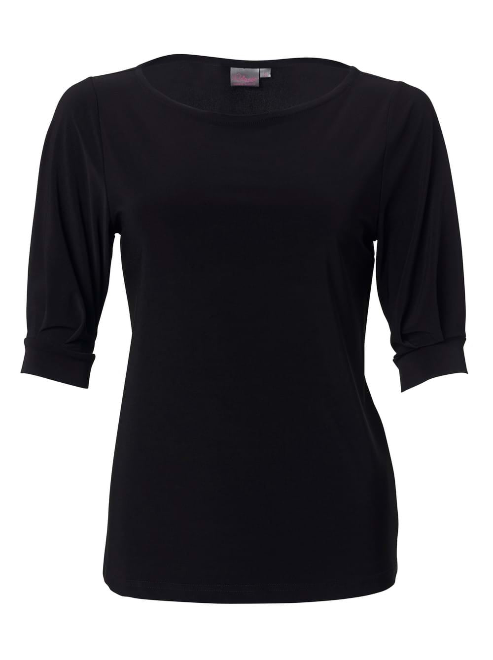 Leah K232 3/4 Blouse - Black-0