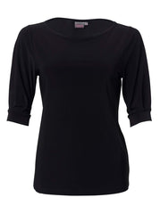 Leah K232 3/4 Blouse - Black-0