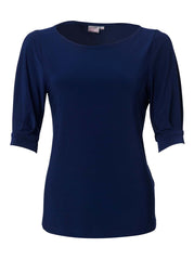 Leah K232 3/4 Blouse - Navy-0