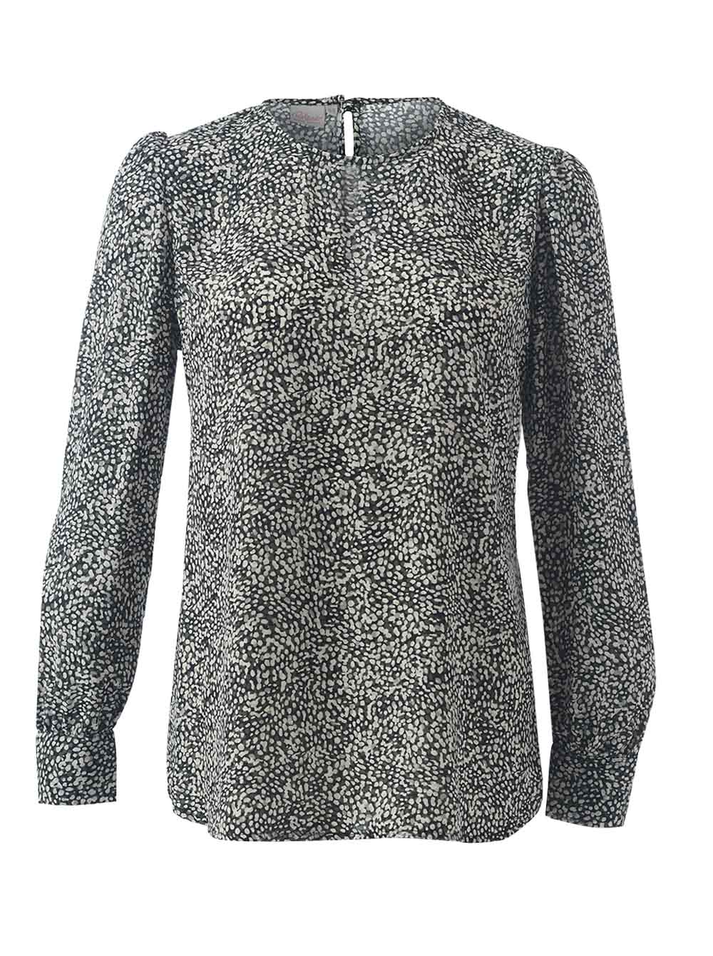 Paris K264 L/S Blouse - Grey Multi Speckles-0