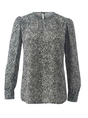 Paris K264 L/S Blouse - Grey Multi Speckles-0