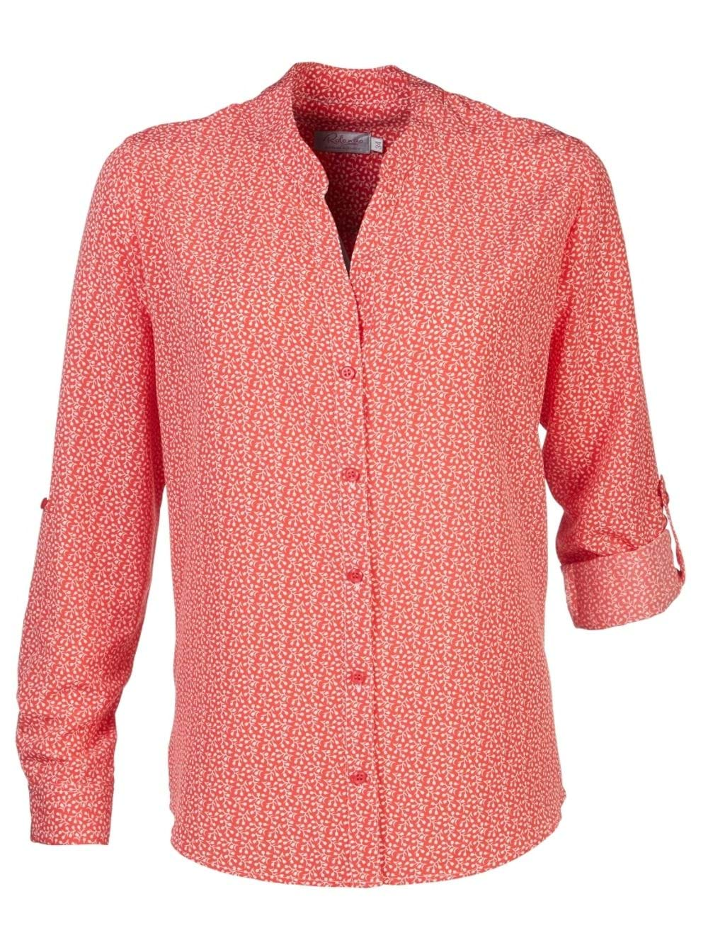 Milla K221 L/S Blouse - Coral-0