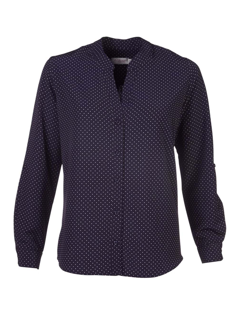 Milla K222 L/S Blouse - Navy-0