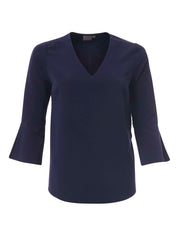 Sienna K225 3/4 Blouse - French Navy-0