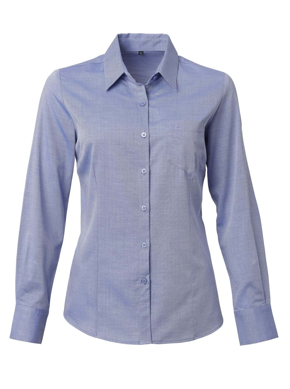 Ladies Lucca K237 L/S Blouse - French Blue-0