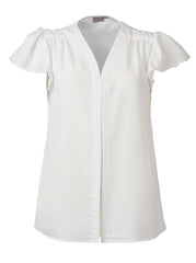 Victoria K225 Frill Sleeve Blouse - Pearl-0