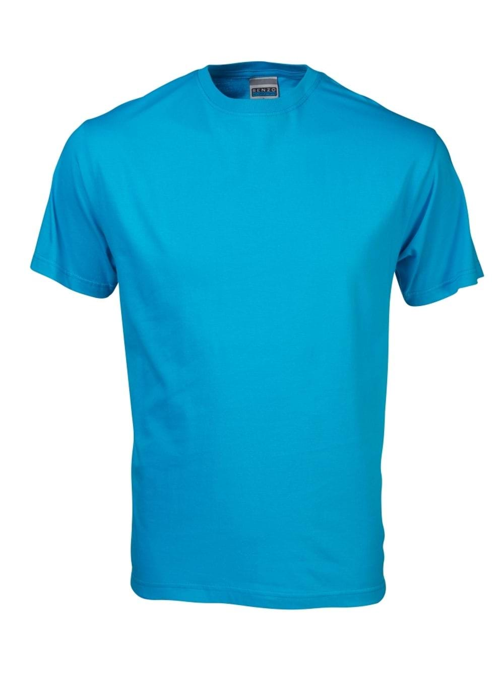 165G Crew Neck T-Shirt - Cyan-0