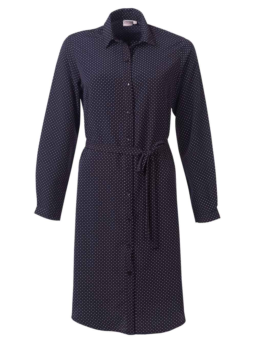 Celeste K222 L/S Shirt Dress - Navy-0