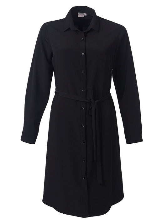 Celeste K225 L/S Shirt Dress - Black