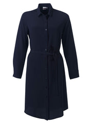 Celeste K225 L/S Shirt Dress - Navy-0