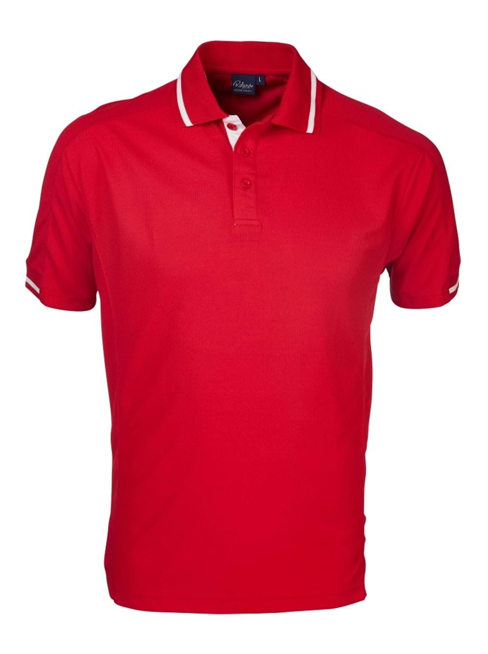 Mens QD1 Quick Dry Golfer - Red-0