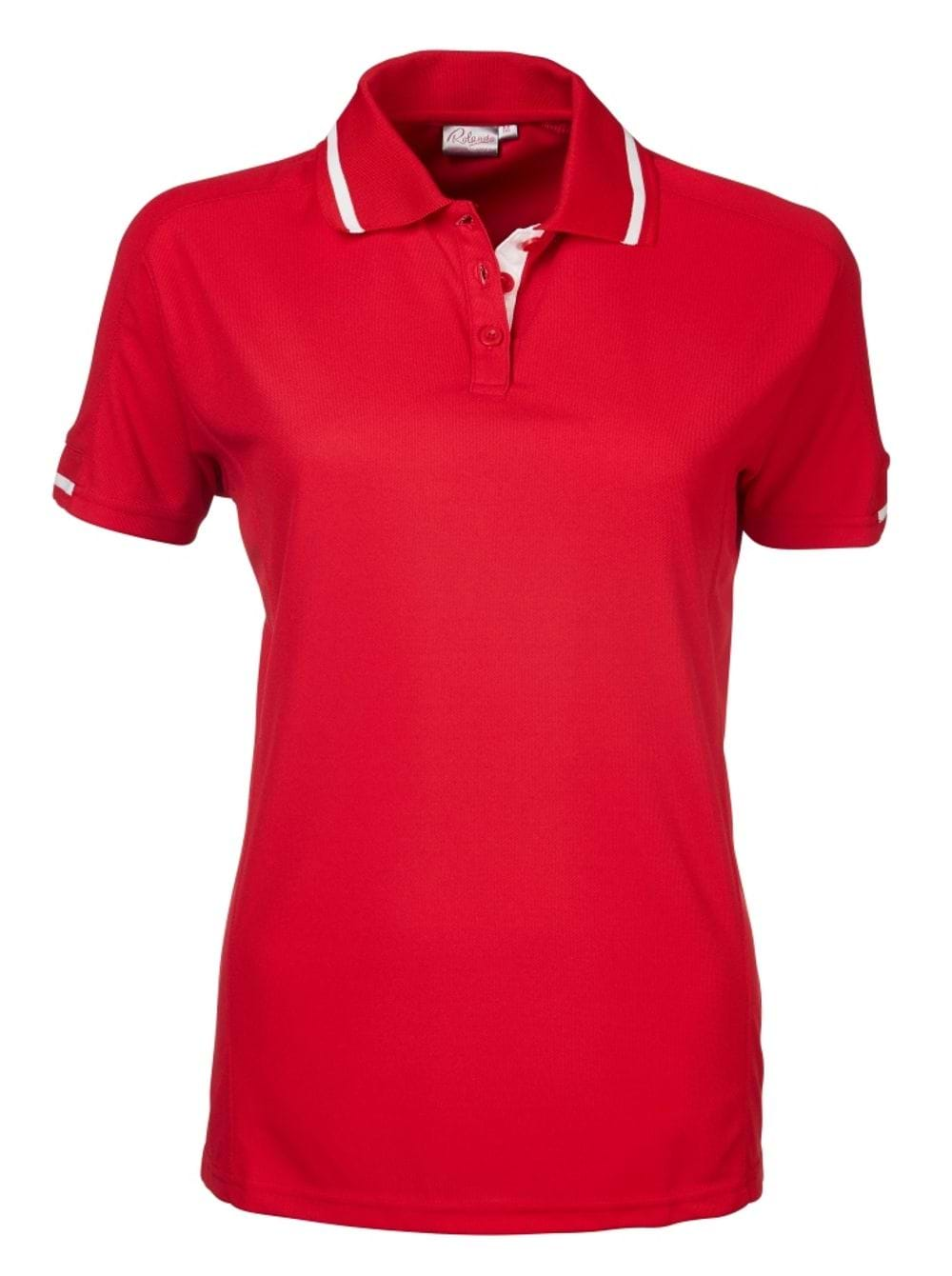 Ladies Qd1 Quick Dry Golfer - RED / White Trim-0