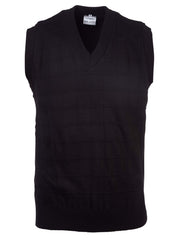 Mens Deluxe S/Less Knitwear - Black-0