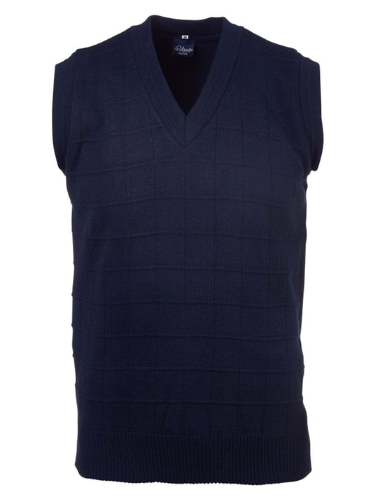 Mens Deluxe S/Less Knitwear - Navy
