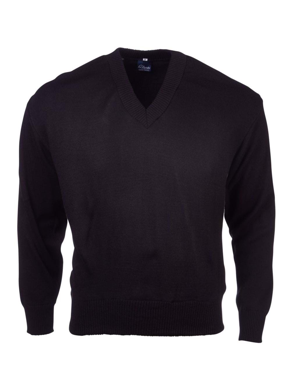 Mens Basic L/S Pullover - Black-0