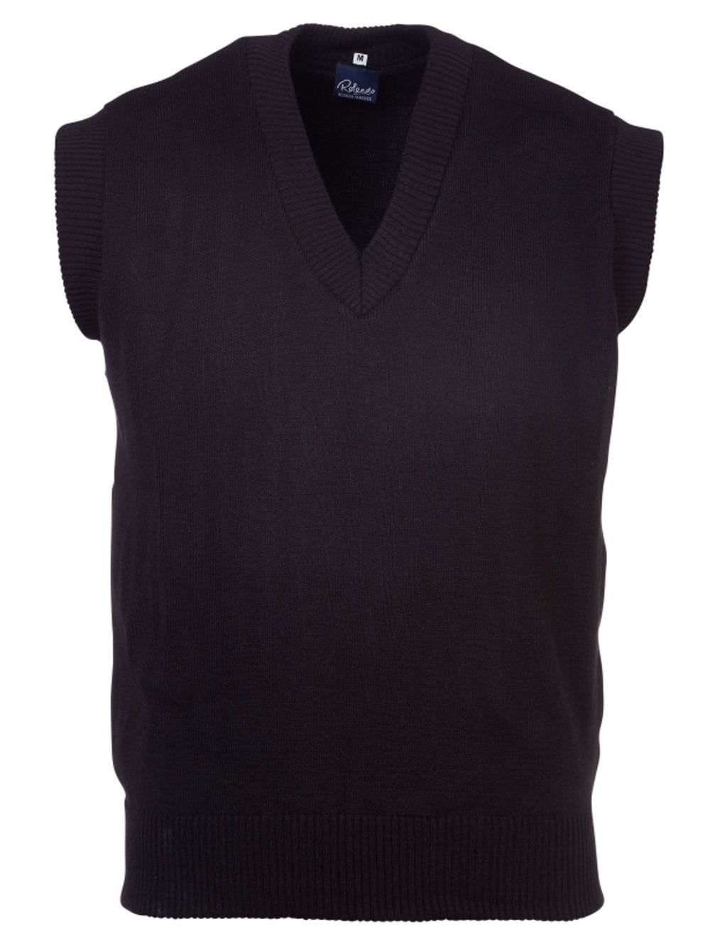 Mens Basic S/Less Knitwear - Black-0