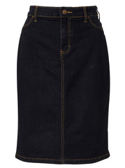 Cameron Denim Skirt - Blue/Black-0