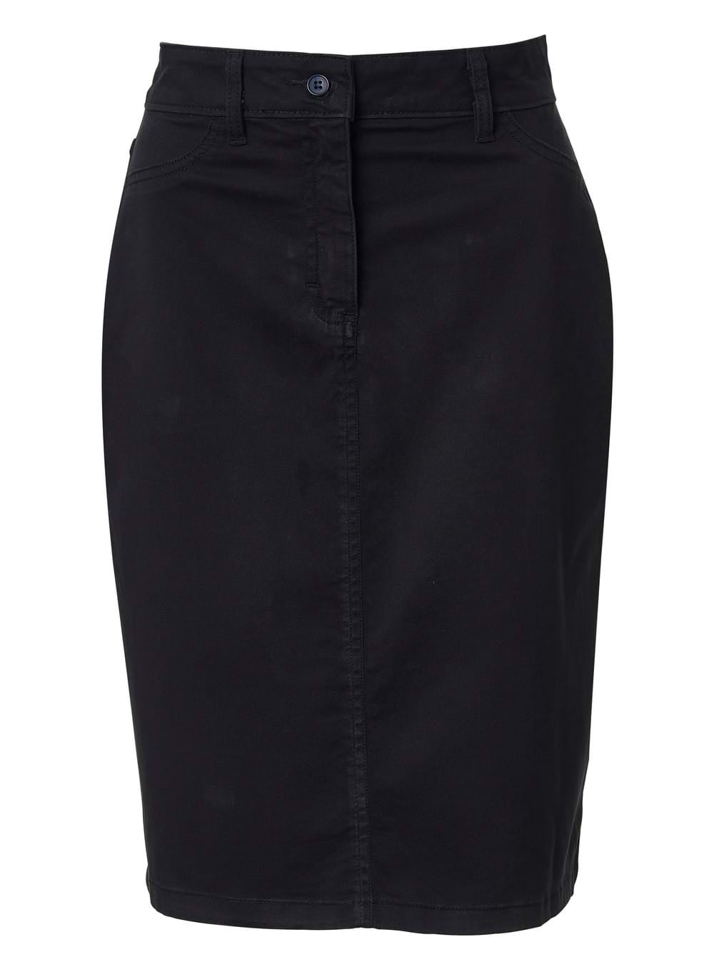 Ladies Madison Chino Skirt - Black-0