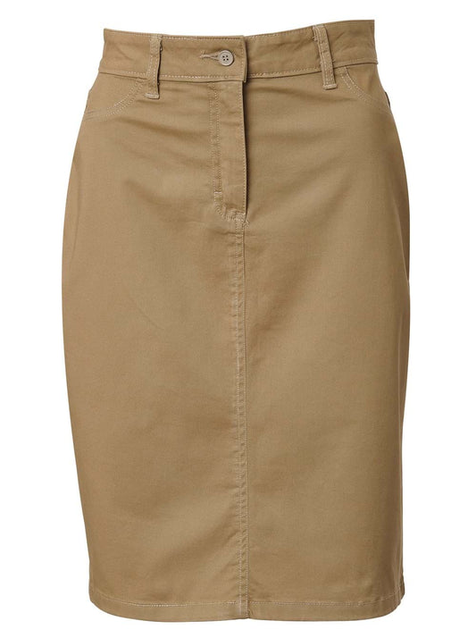 Ladies Madison Chino Skirt - Khaki-0