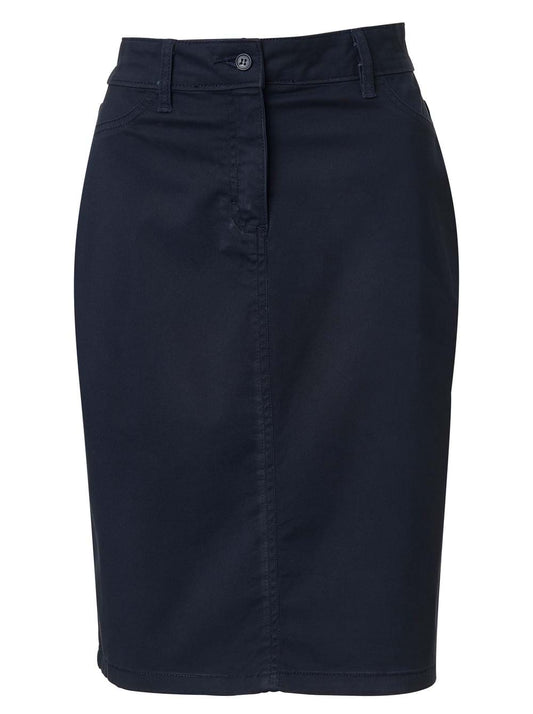 Ladies Madison Chino Skirt - Navy-0