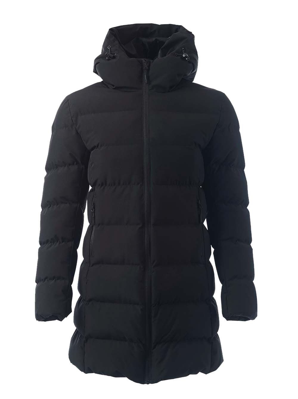 Ladies Hayden Longer Length Puffer Jacket - Black-0