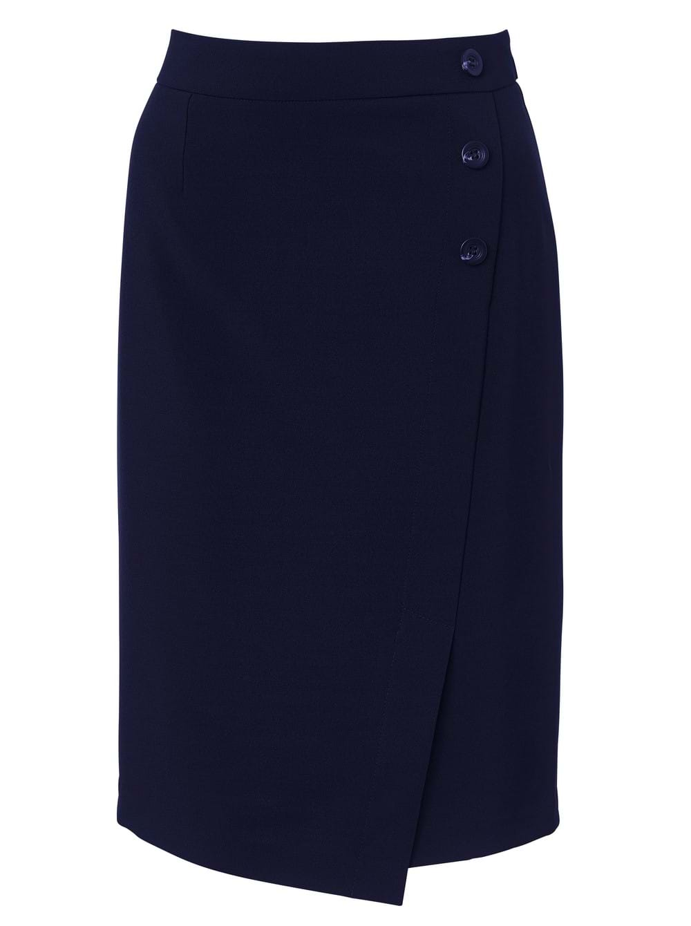 Ladies Freya Pencil Skirt - Fabric 869 Navy-0