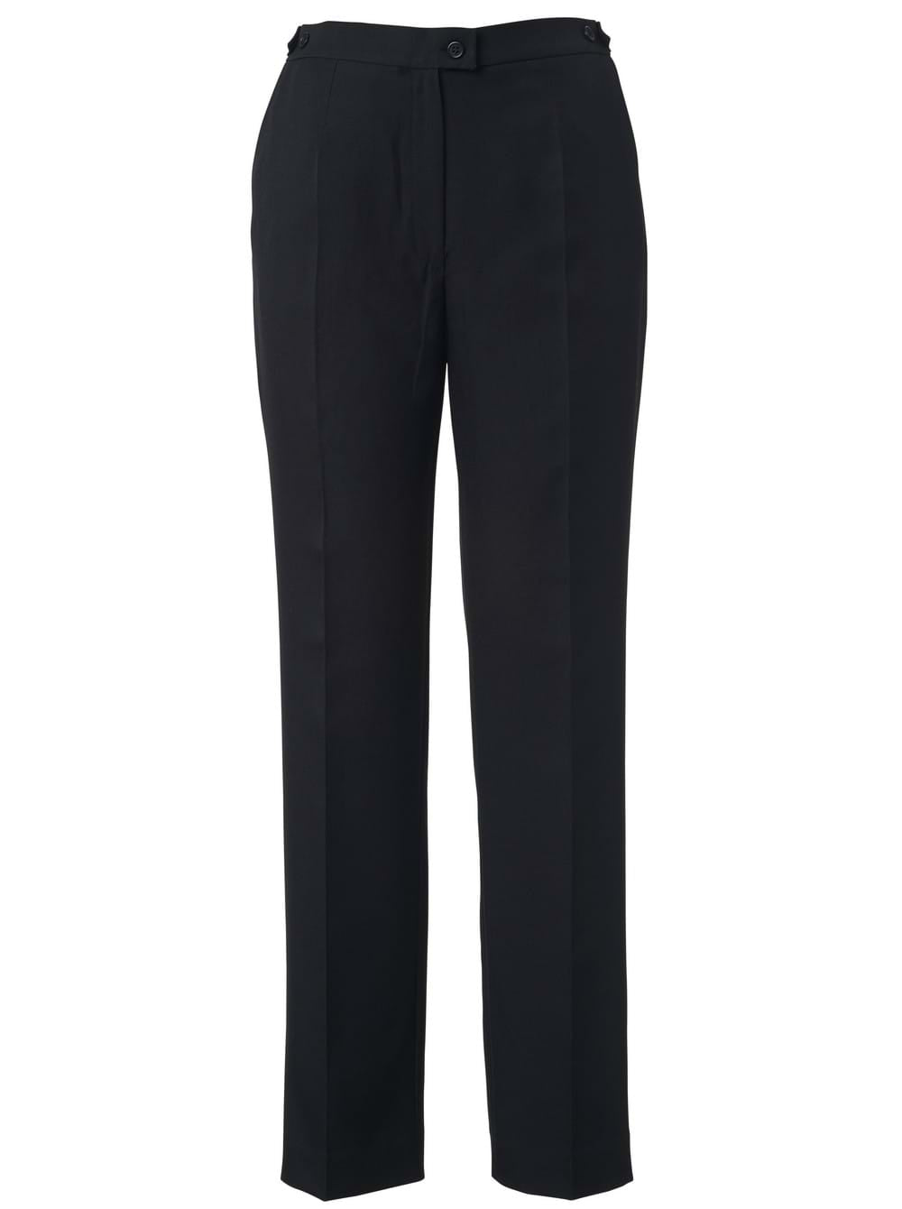 Ladies Dinah Elasticated Slacks - Fabric 869 Black-0