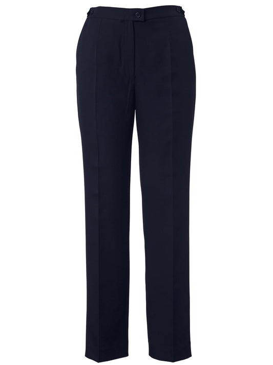 Ladies Dinah Elasticated Slacks - Fabric 869 Navy-0