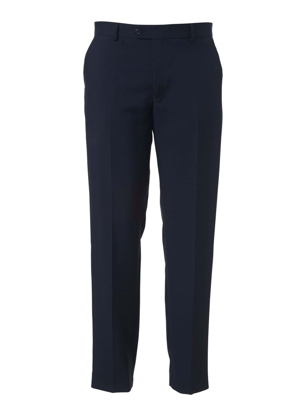 Men's Enzo Flat Front Trouser- Fabric 869 Navy-0